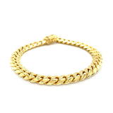 Brand New 14k Yellow Gold Classic Miami Cuban Solid Bracelet (8.20 mm)