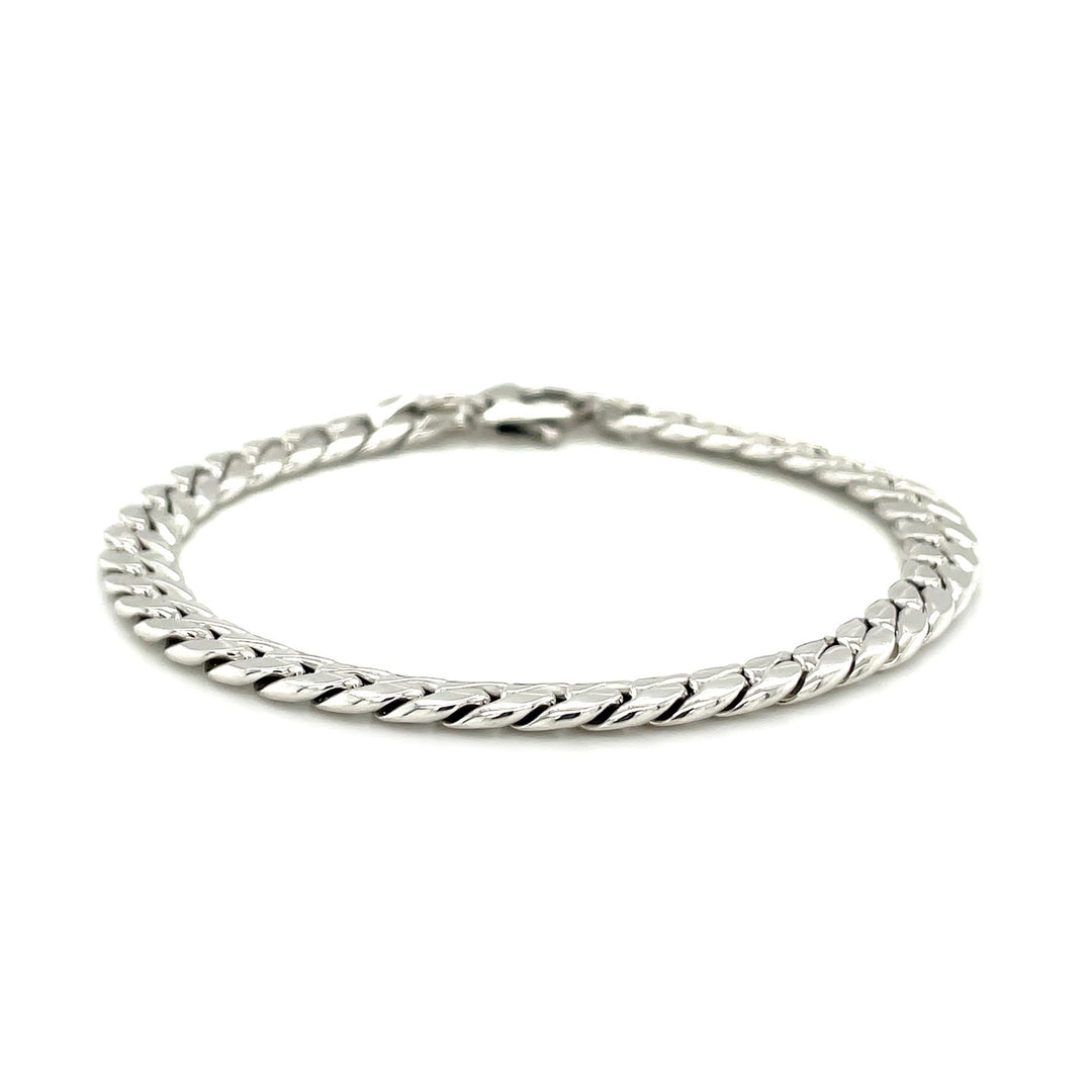 Brand New 14K White Gold Cuban Link Bracelet (5.90 mm)