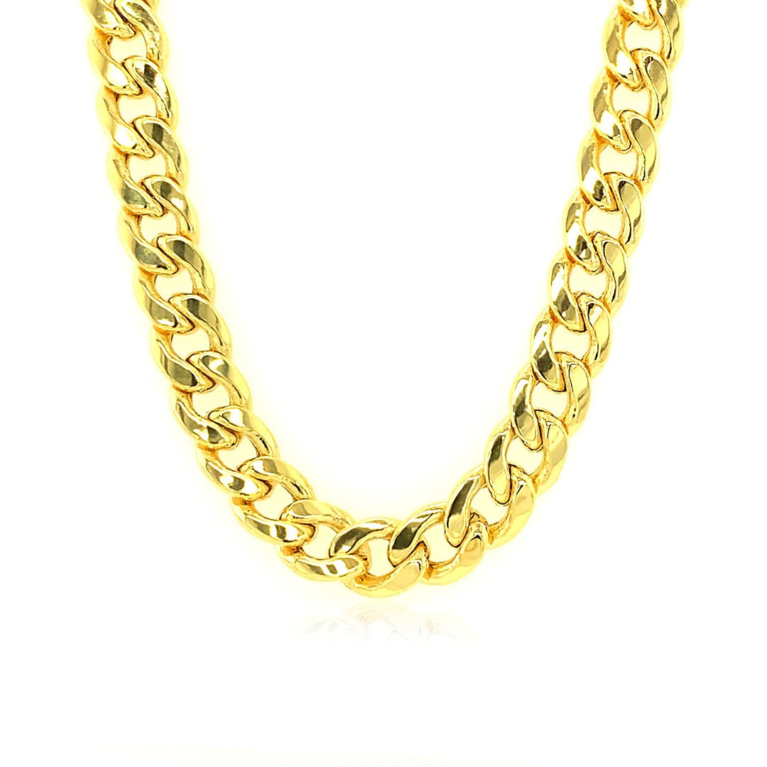 Brand New 14k Yellow Gold Miami Cuban Semi Solid Chain (7.00 mm)