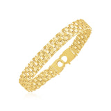 Brand New 14k Yellow Gold High Polish Panther Link Bracelet  (10.00 mm)