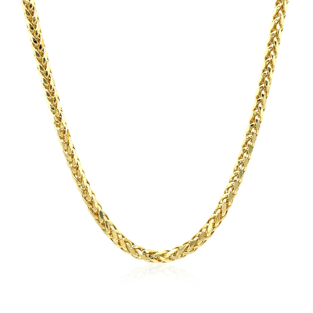 Brand New 14k Yellow Gold Lite Diamond Cut Round Franco Chain (2.70 mm)