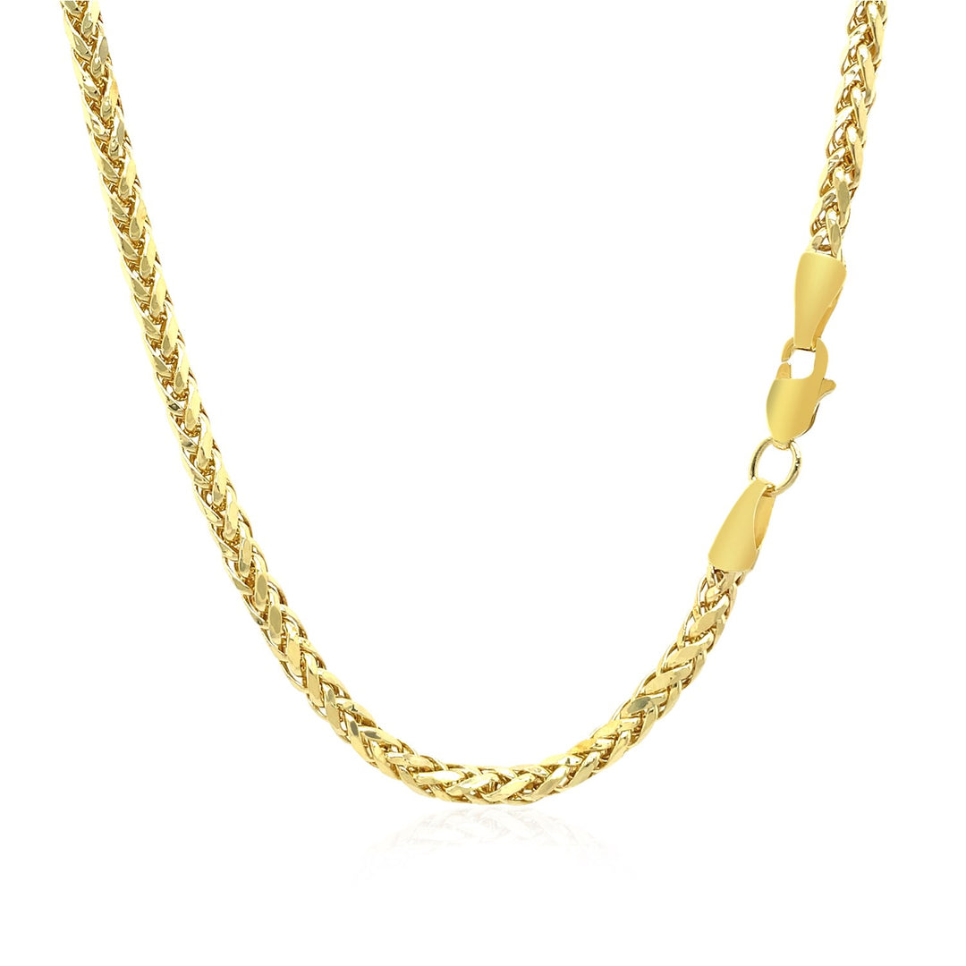 Brand New 14k Yellow Gold Lite Diamond Cut Round Franco Chain (2.70 mm)