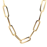 Brand New 14k Yellow Gold Extra Wide Paperclip Chain Necklace