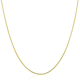 Brand New 14k Yellow Gold Thin Motif Round Omega Necklace