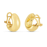 14k Yellow Gold Small Omega C Hoops