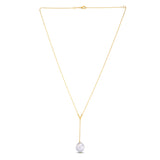 Brand New 14k Yellow Gold Tesoro Pearl Lariat Necklace