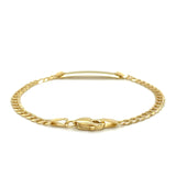 Brand New 14k Yellow Gold Curb Link Style Childrens ID Bracelet (3.30 mm)