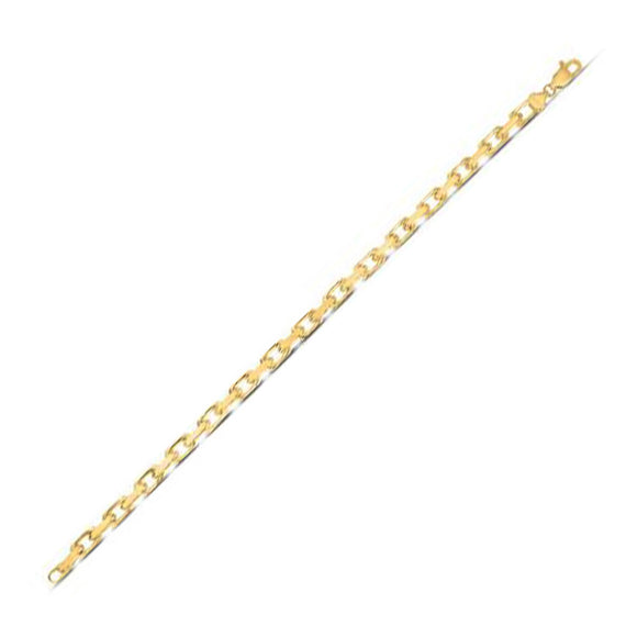 Brand New 14k Yellow Gold French Cable Chain Bracelet  (4.80 mm)