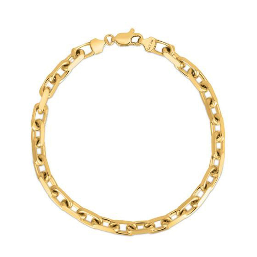 Brand New 14k Yellow Gold French Cable Chain Bracelet  (4.80 mm)