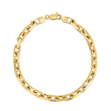 Brand New 14k Yellow Gold French Cable Chain Bracelet  (4.80 mm)