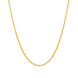 Brand New 14k Yellow Gold Bead Chain 1.5mm (1.50 mm)