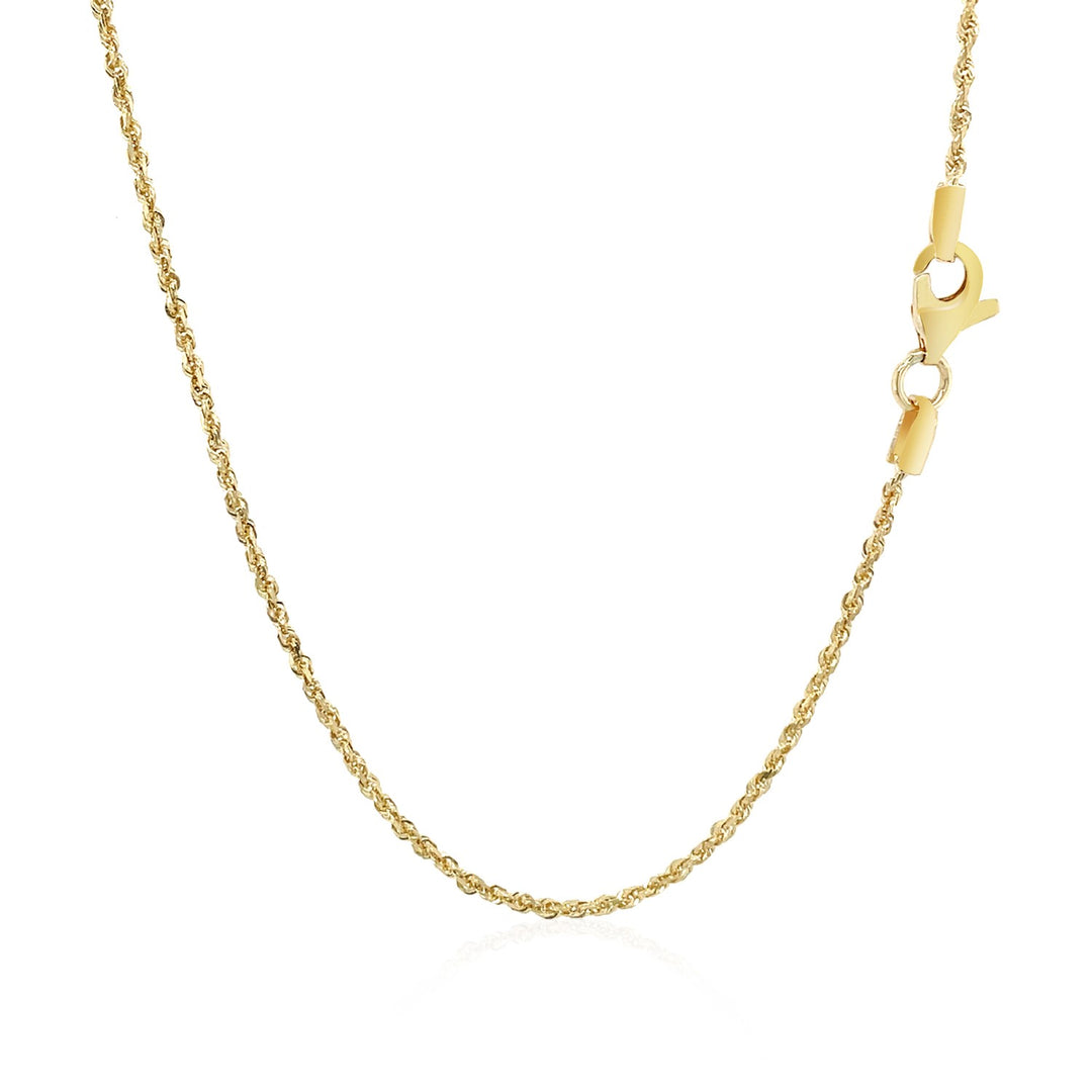 Brand New 10k Yellow Gold Solid Diamond Cut Rope Chain (1.40 mm)