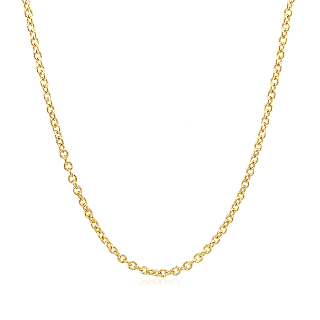 Brand New 14k Yellow Gold Round Cable Link Chain (1.90 mm)