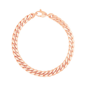 Brand New 14K Rose Gold Cuban Link Bracelet (5.90 mm)