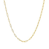 Brand New 18K Yellow Gold Fine Paperclip Chain (1.50 mm)