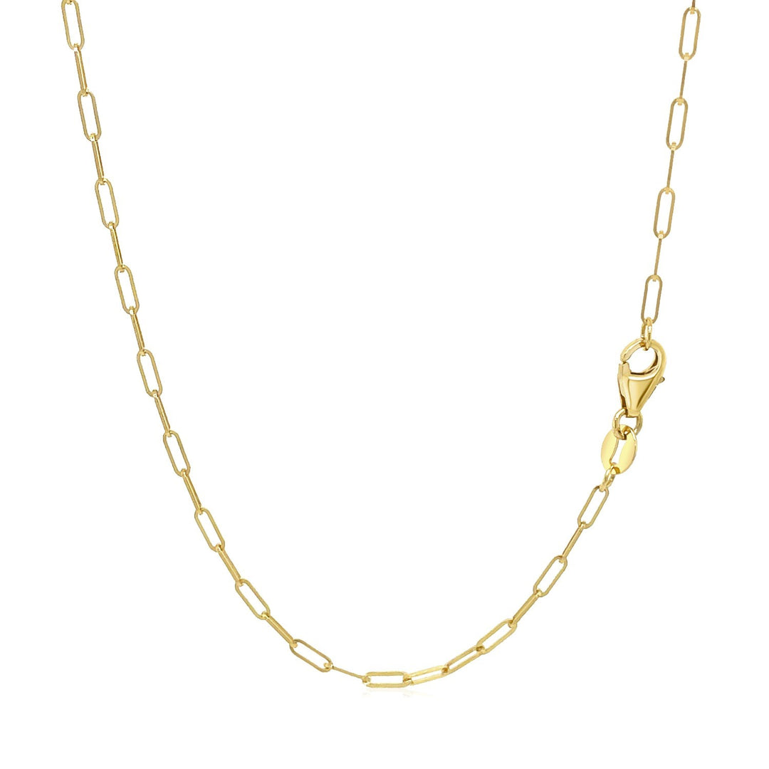 Brand New 18K Yellow Gold Fine Paperclip Chain (1.50 mm)