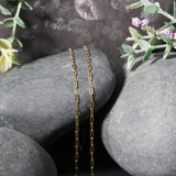 Brand New 18K Yellow Gold Fine Paperclip Chain (1.50 mm)