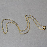 Brand New 18K Yellow Gold Fine Paperclip Chain (1.50 mm)