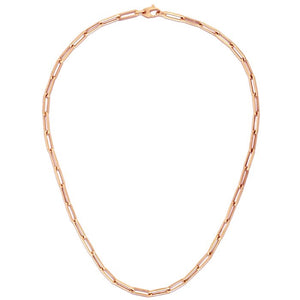 Brand New 14K Rose Gold Bold Paperclip Chain (4.20 mm)