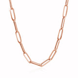 14K Rose Gold Bold Paperclip Chain (4.2 mm)