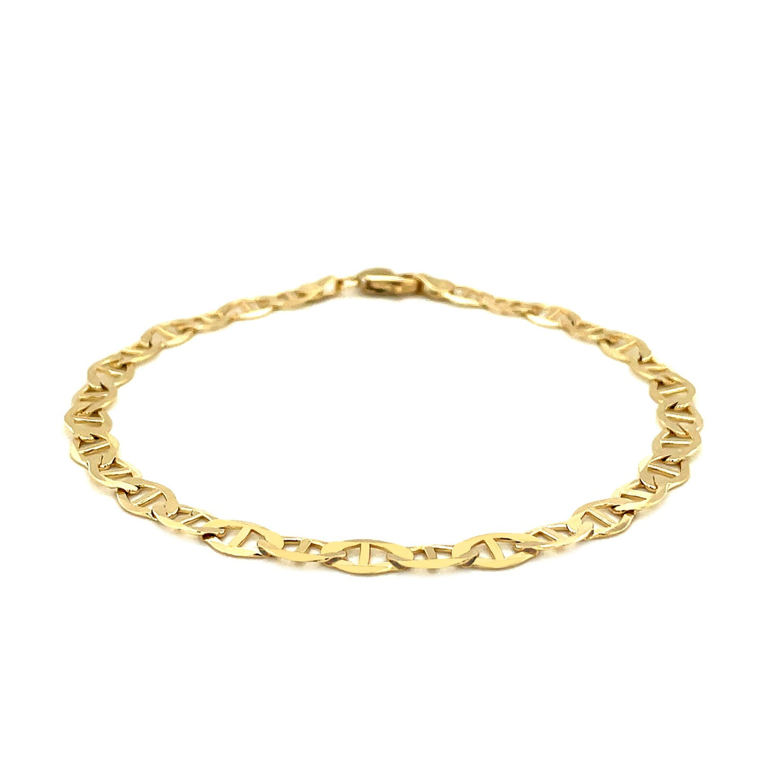 Brand New 10k Yellow Gold Mariner Link Bracelet (5.10 mm)