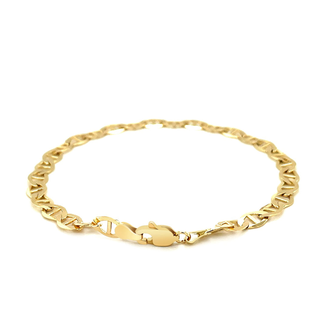 Brand New 10k Yellow Gold Mariner Link Bracelet (5.10 mm)