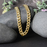 Brand New 14k Yellow Gold Miami Cuban Semi Solid Chain (8.00 mm)