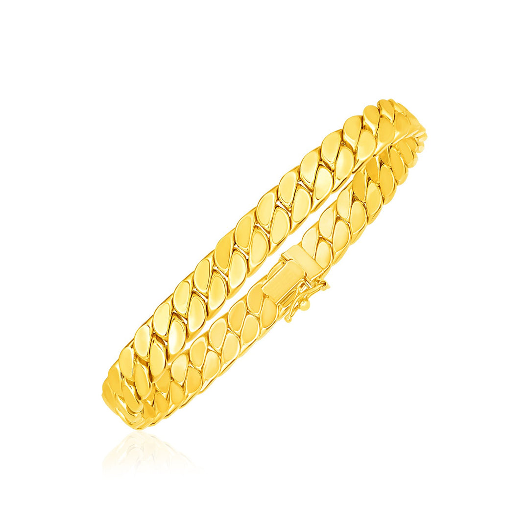 Brand New 14k Yellow Gold 8 inch Mens Curb Chain Bracelet (8.00 mm)