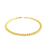 Brand New 10k Yellow Gold Miami Cuban Semi Solid Bracelet (4.50 mm)