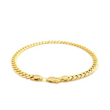 Brand New 10k Yellow Gold Miami Cuban Semi Solid Bracelet (4.50 mm)