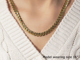 Brand New 14k Yellow Gold Polished Miami Cuban Chain Necklace