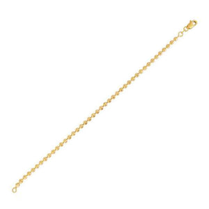 Brand New Moon Cut Bead Chain in 14k Yellow Gold (3.00 mm)