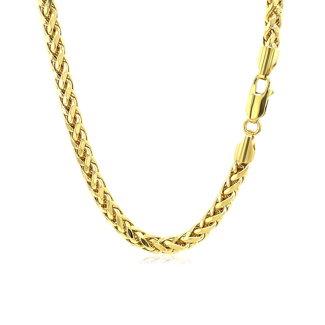 Brand New 4.1mm 14k Yellow Gold Diamond Cut Round Franco Chain