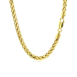 Brand New 4.1mm 14k Yellow Gold Diamond Cut Round Franco Chain