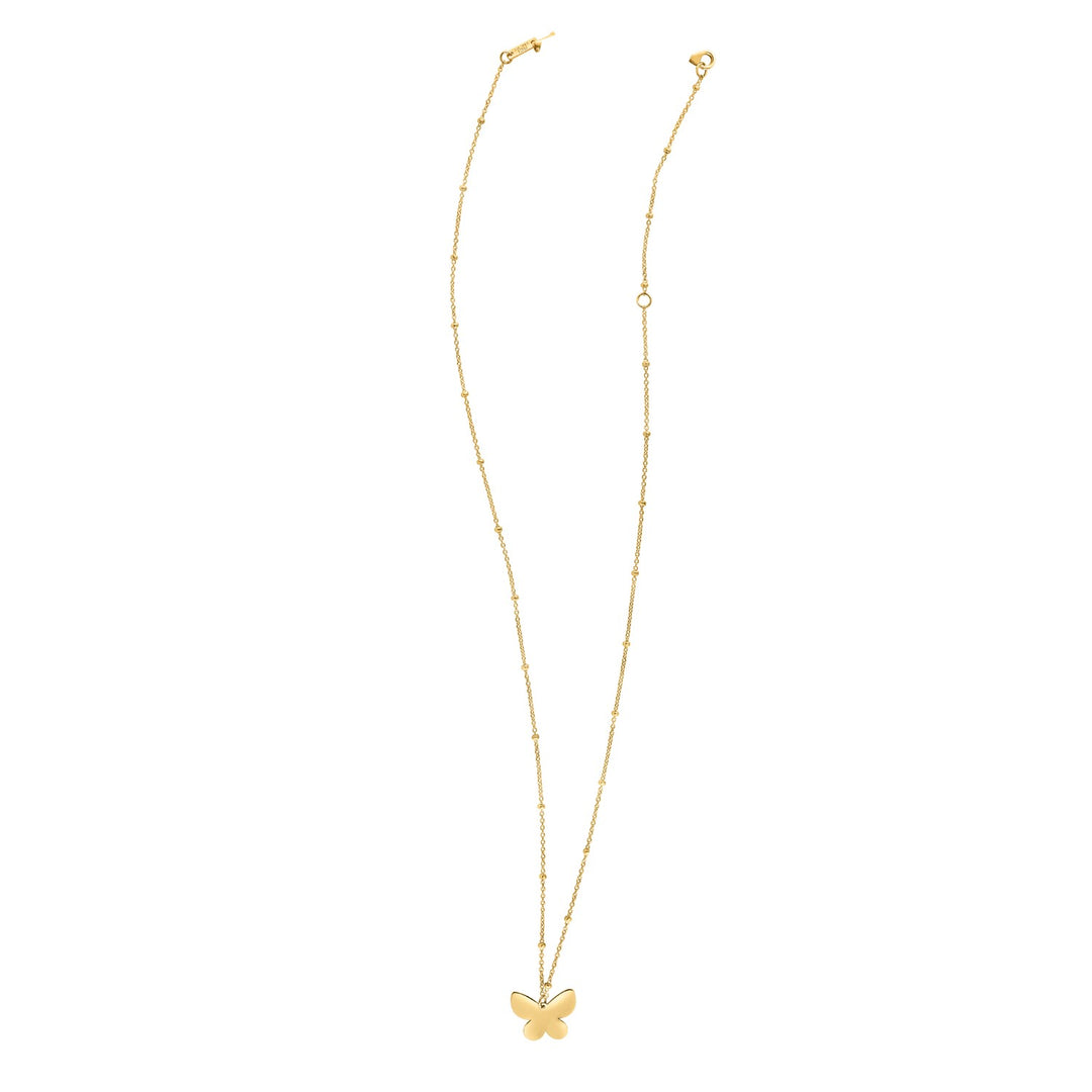 Brand New 14k Yellow Gold Ppillon Butterfly Necklace