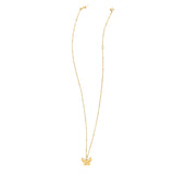 Brand New 14k Yellow Gold Ppillon Butterfly Necklace