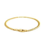 Brand New 14k Yellow Gold Solid Curb Bracelet (3.60 mm)