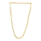 Brand New 14k Yellow Gold High Polish Elongated Paperclip Jax Link Necklace