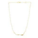 Brand New 14k Yellow Gold Chain Necklace with Horizontal Arrow Pendant