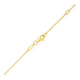 Brand New 14k Yellow Gold Chain Necklace with Horizontal Arrow Pendant