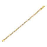 Brand New 14k Yellow Gold Round Pave Franco Chain (4.00 mm)