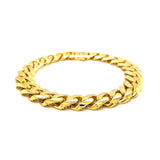 Brand New 14k Yellow Gold Polished Curb Chain Bracelet (11.50 mm)