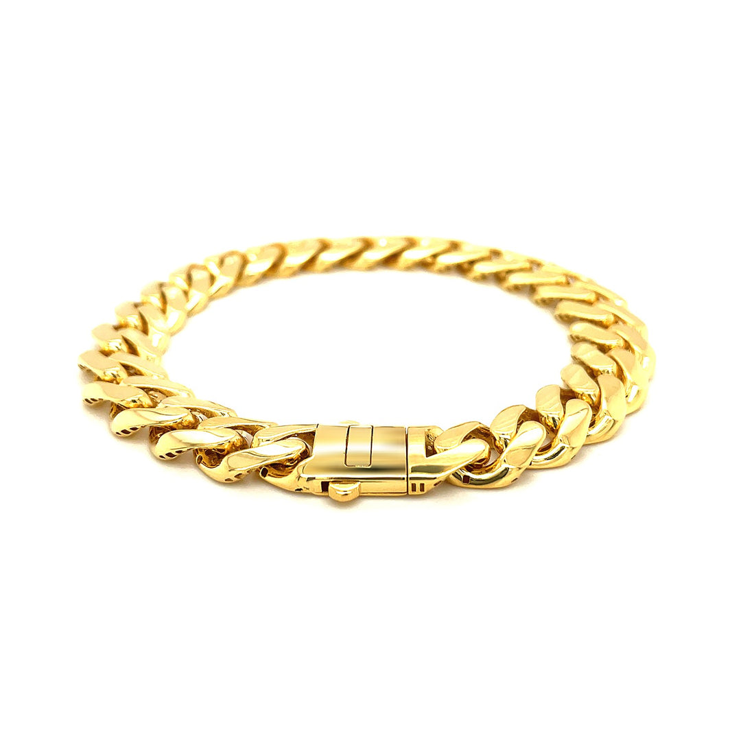 Brand New 14k Yellow Gold Polished Curb Chain Bracelet (11.50 mm)