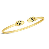 Brand New 14k Yellow Gold Panther Bangle (3.00 mm)