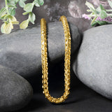 Brand New 14k Yellow Solid Gold Diamond Cut Round Franco Chain (4.60 mm)