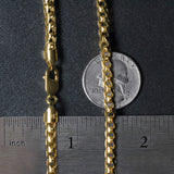 Brand New 14k Yellow Solid Gold Diamond Cut Round Franco Chain (4.60 mm)