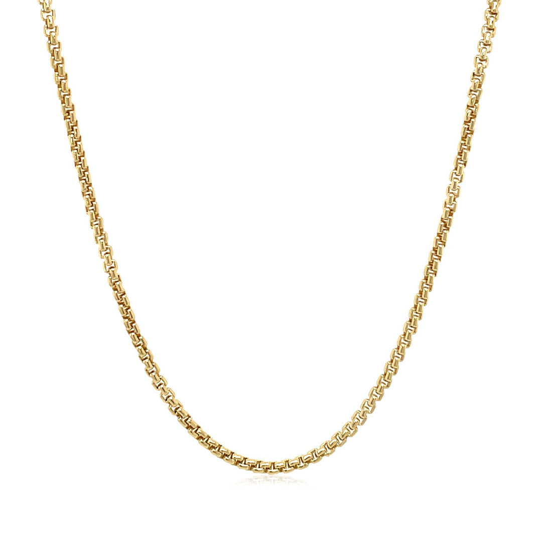 Brand New 14k Yellow Gold Solid Round Box Chain (1.6 mm)