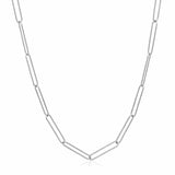 Brand New 14k White Gold Wire Paperclip Chain (2.70 mm)