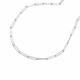 14k White Gold Wire Paperclip Chain (2.7 mm)