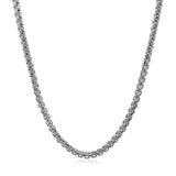 Brand New 14k White Gold Solid Round Box Chain (2.5 mm)